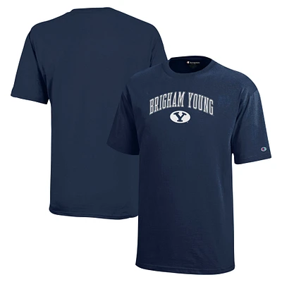 Youth Champion Navy BYU Cougars Arch Over Logo T-Shirt