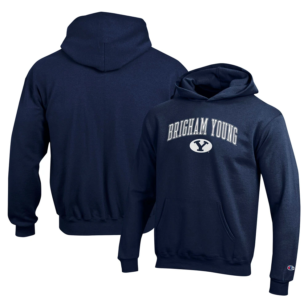 Sweat à capuche bleu marine Champion des jeunes BYU Cougars Campus