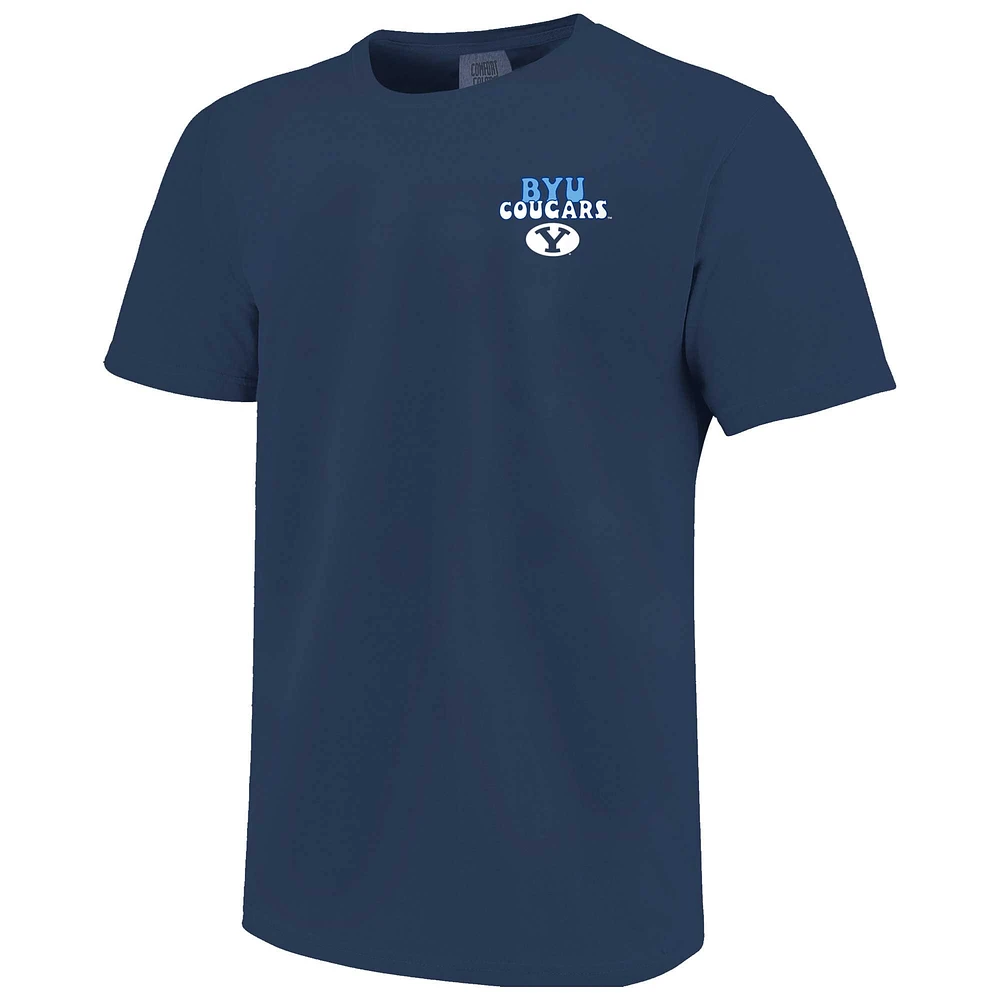 T-shirt de basket-ball aux couleurs confortables des Cougars BYU bleu marine pour jeunes