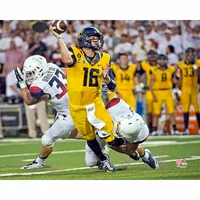 Joe Burrow LSU Tigers UNSIGNED White Jersey Throwing 16 X 20