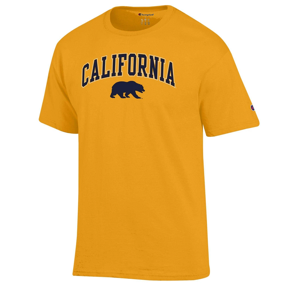 T-shirt pour homme Champion Gold Cal Bears Arch Over Logo