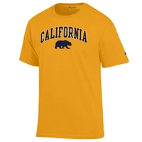 T-shirt pour homme Champion Gold Cal Bears Arch Over Logo