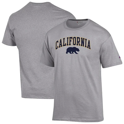 T-shirt Champion Heather Grey Cal Bears pour homme avec logo arqué