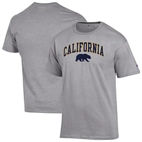 T-shirt Champion Heather Grey Cal Bears pour homme avec logo arqué