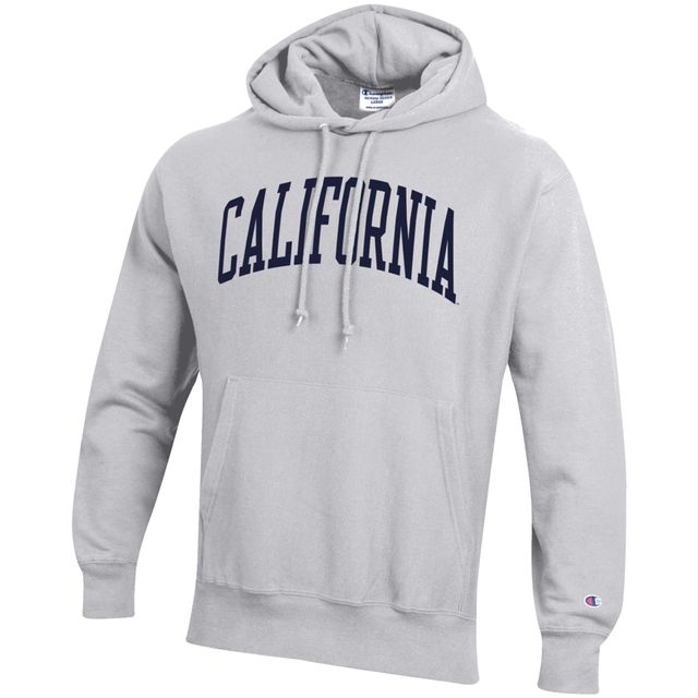 Sweat à capuche Champion Heathered Grey Cal Bears Team Arch Reverse Weave pour hommes