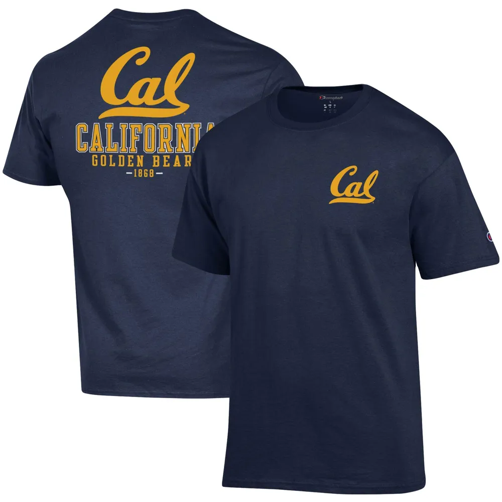 Men's Champion Navy Cal Bears Stack 2-Hit T-Shirt