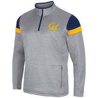 Men's Colosseum Gray Cal Bears Bingo Quarter-Zip Jacket