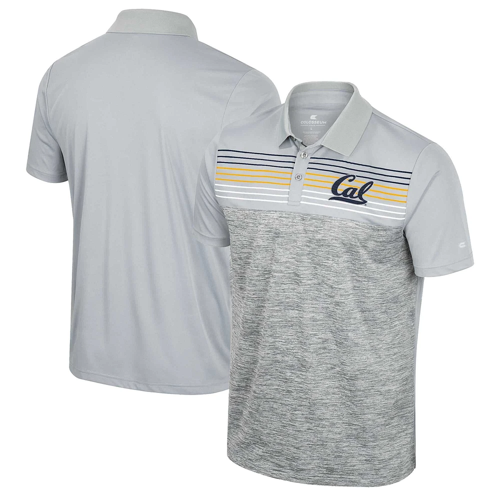 Men's Colosseum Gray Cal Bears Cybernetic Polo