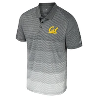 Men's Colosseum Gray Cal Bears Striped Mesh Polo