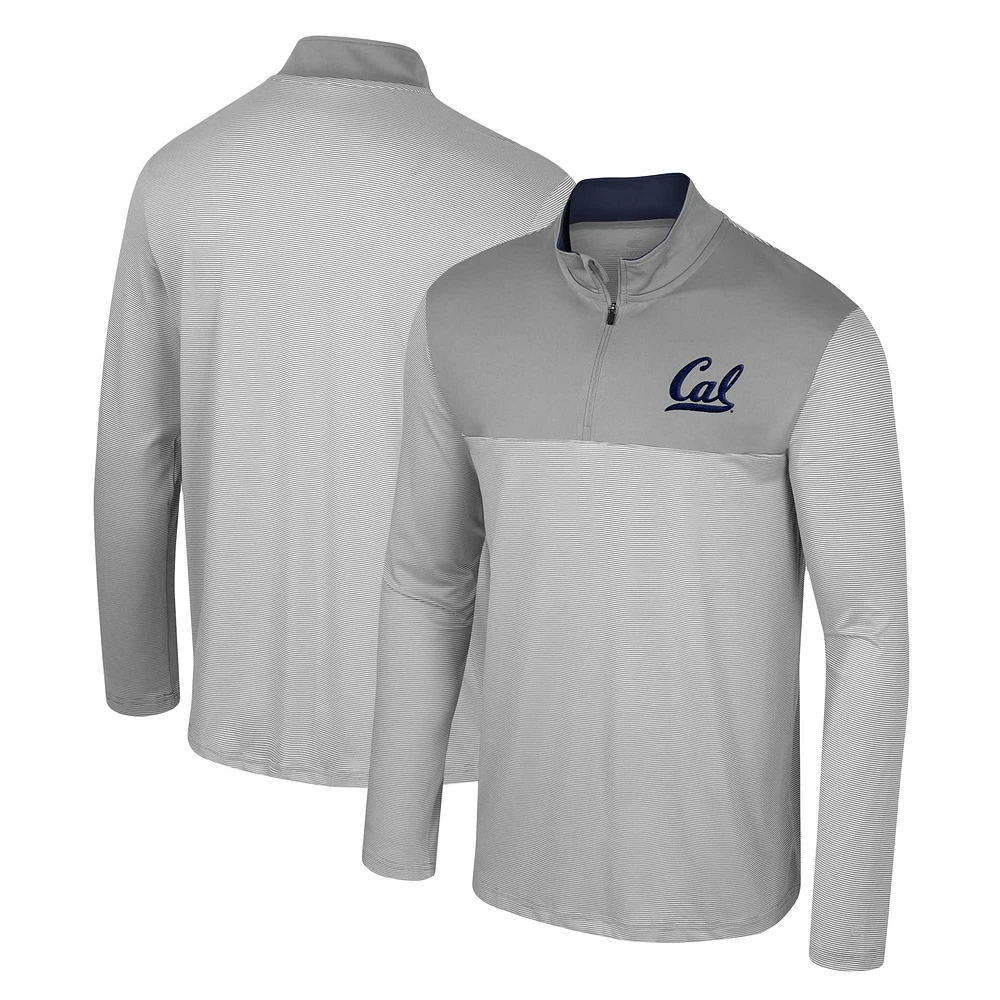 Men's Colosseum Gray Cal Bears Tuck Quarter-Zip Top