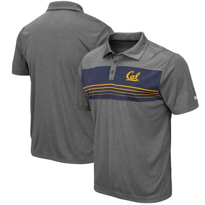 Men's Colosseum Heathered Charcoal Cal Bears Smithers Polo