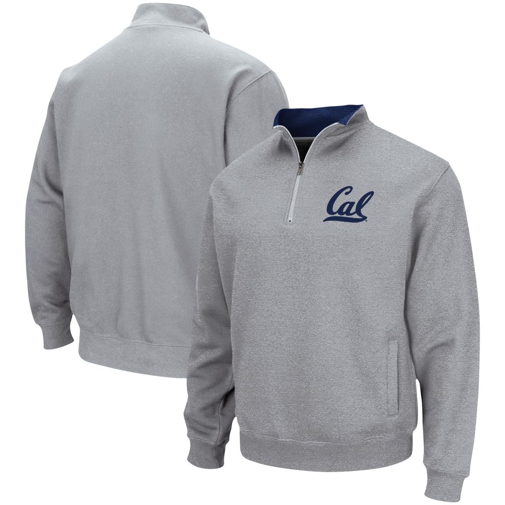 Men's Colosseum Heathered Gray Cal Bears Tortugas Team Logo Quarter-Zip Jacket