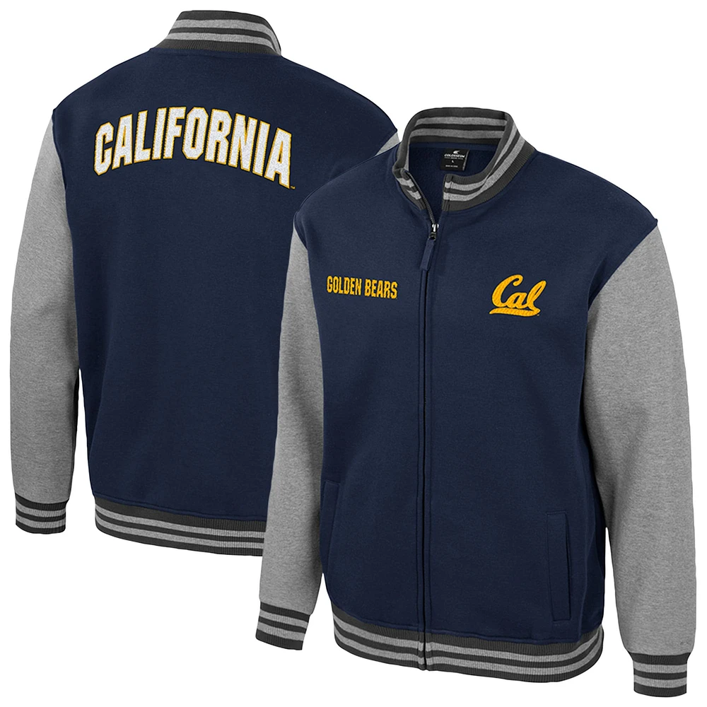 Veste universitaire entièrement zippée Ambi-Turner pour homme Colosseum Navy Cal Bears