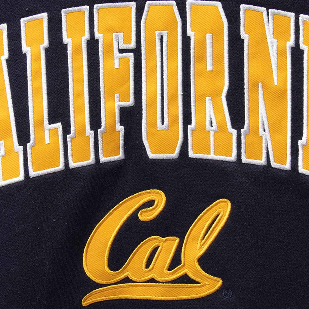 Men's Colosseum Navy Cal Bears Arch & Logo Crew Neck Sweatshirt