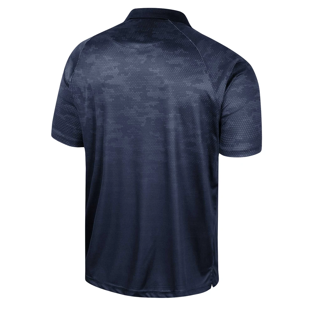 Polo à manches raglan en nid d'abeille Colosseum Navy Cal Bears pour hommes