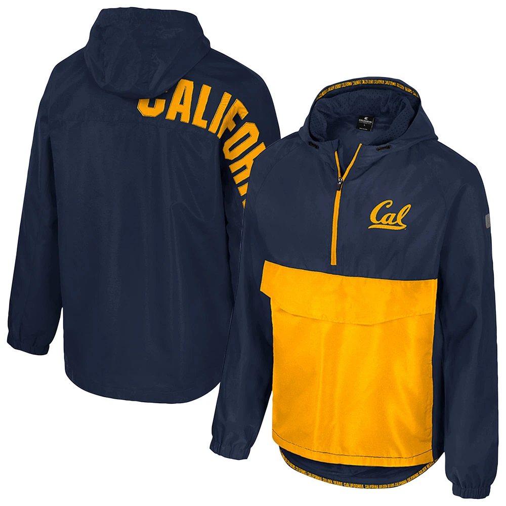 Men's Colosseum  Navy Cal Bears Reloaded Anorak Half-Zip Jacket