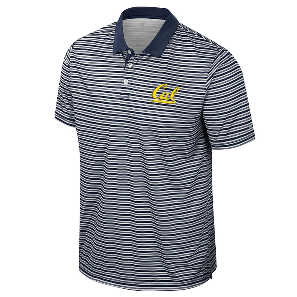 Men's Colosseum Navy Cal Bears Striped Polo
