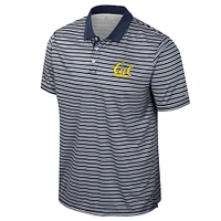 Men's Colosseum Navy Cal Bears Striped Polo