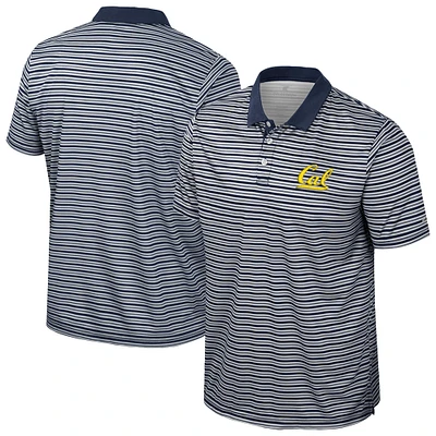 Men's Colosseum Navy Cal Bears Striped Polo