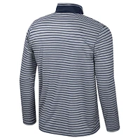 Men's Colosseum Navy Cal Bears Striped Quarter-Zip Top