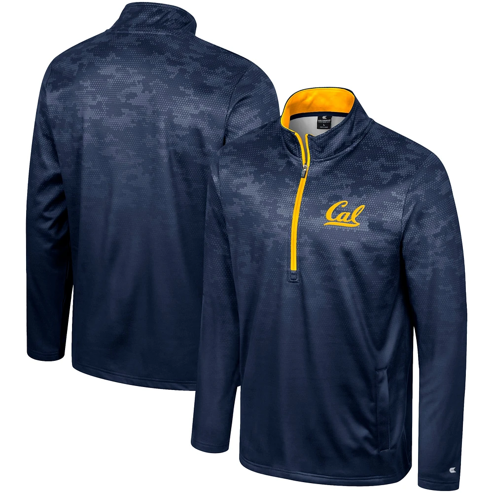 Men's Colosseum  Navy Cal Bears The Machine Half-Zip Jacket