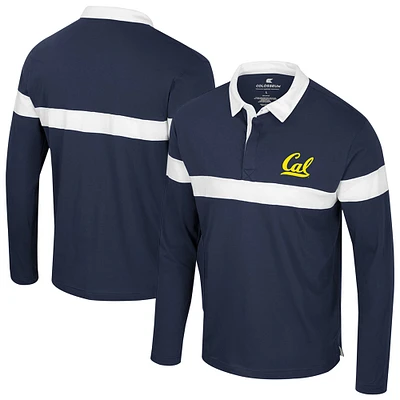 Men's Colosseum  Navy Cal Bears Too Cool For School Long Sleeve Polo