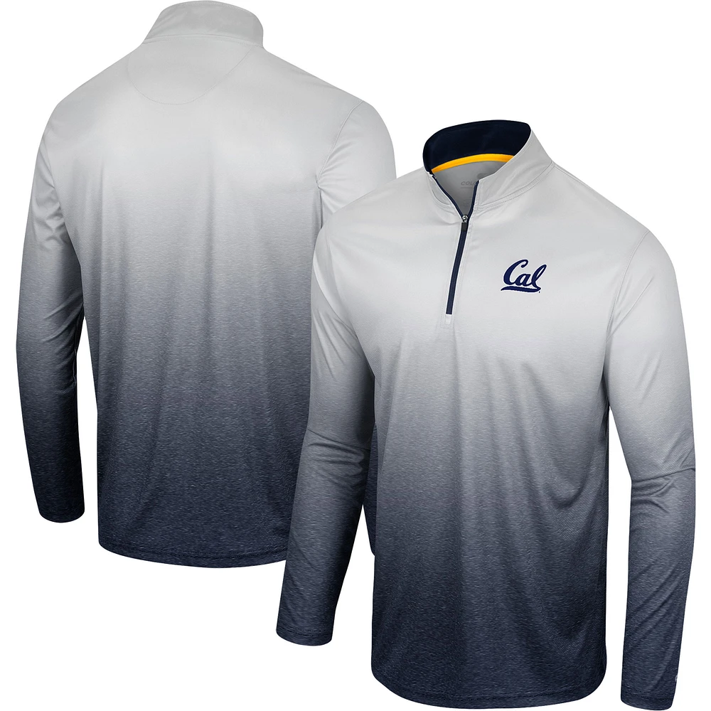 Men's Colosseum White/Navy Cal Bears Laws of Physics Quarter-Zip Windshirt