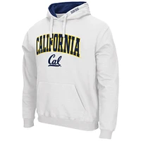 Men's Colosseum White Cal Bears Arch & Logo 3.0 Pullover Hoodie