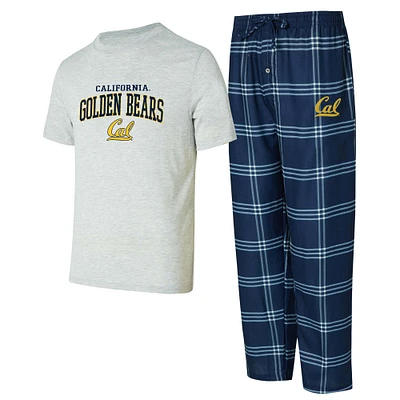 Ensemble de nuit pour homme Concepts Sport Cal Bears avec t-shirt et pantalon