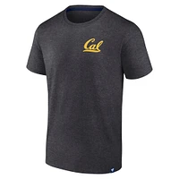 T-shirt emblématique des Cal Bears pour hommes Fanatics Heather Charcoal