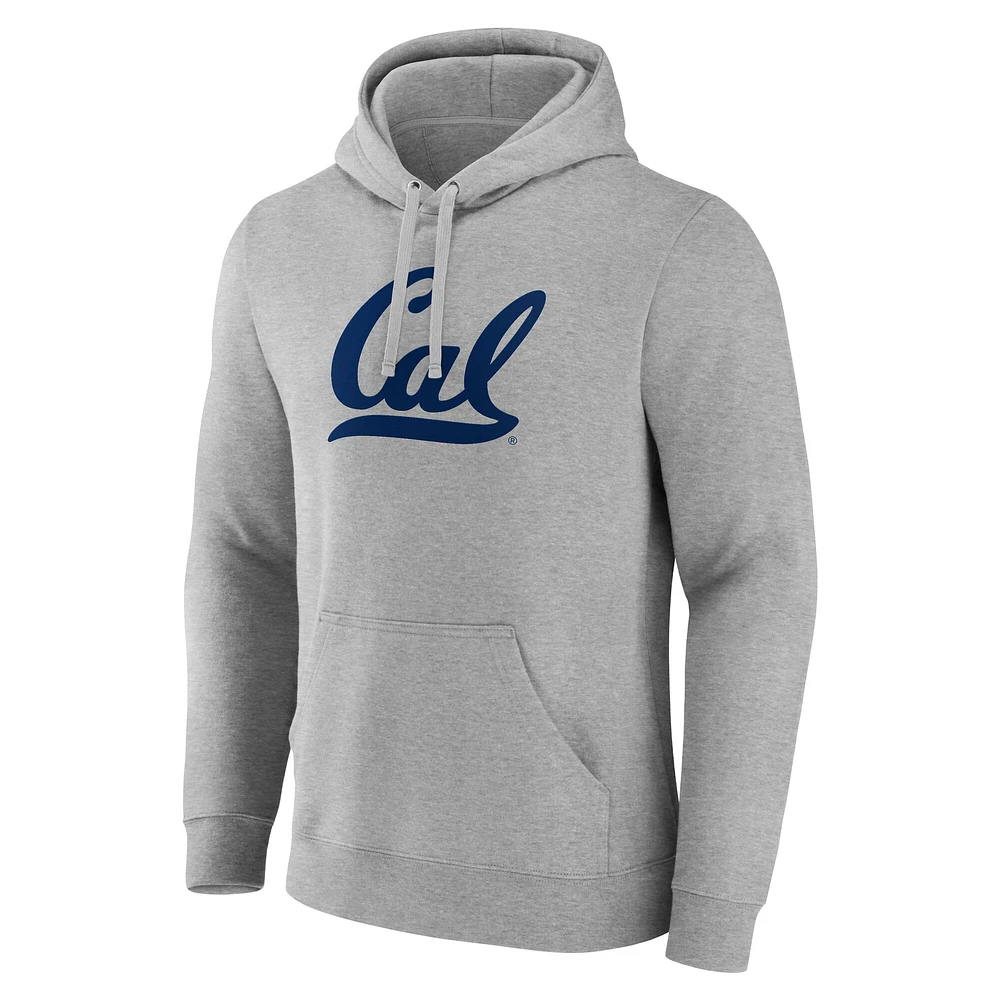 Men's Fanatics Heather Gray Cal Bears Primary Logo Pullover Hoodie