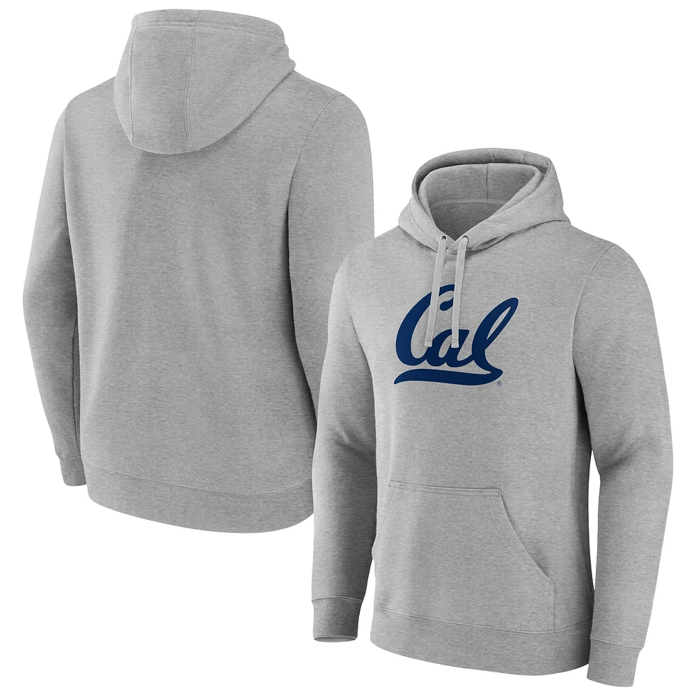 Men's Fanatics Heather Gray Cal Bears Primary Logo Pullover Hoodie