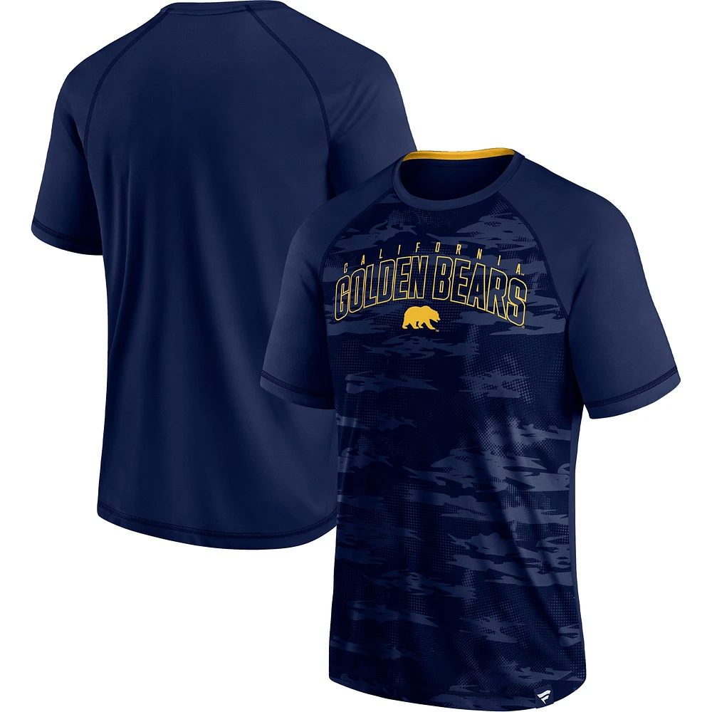 Men's Fanatics Navy Cal Bears Arch Outline Raglan T-Shirt