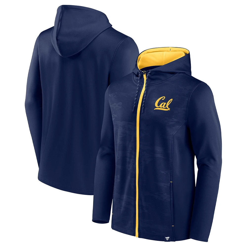 Men's Fanatics Navy Cal Bears Ball Carrier Full-Zip Hoodie