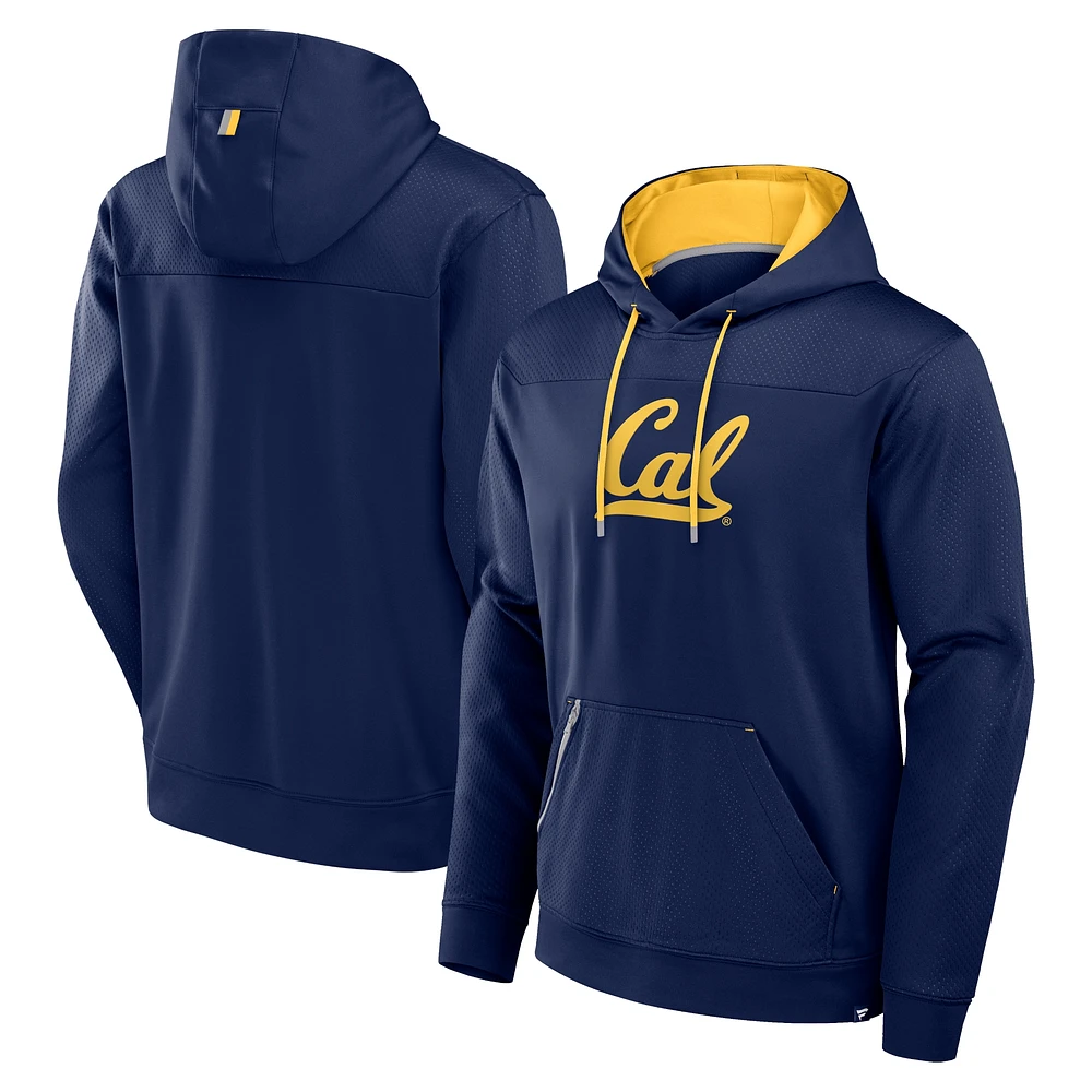 Men's Fanatics  Navy Cal Bears Defender Dot Faded Primary Pullover Hoodie