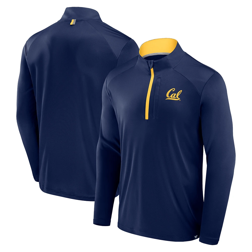 Men's Fanatics Navy Cal Bears Fundamental Defender Quarter-Zip Jacket