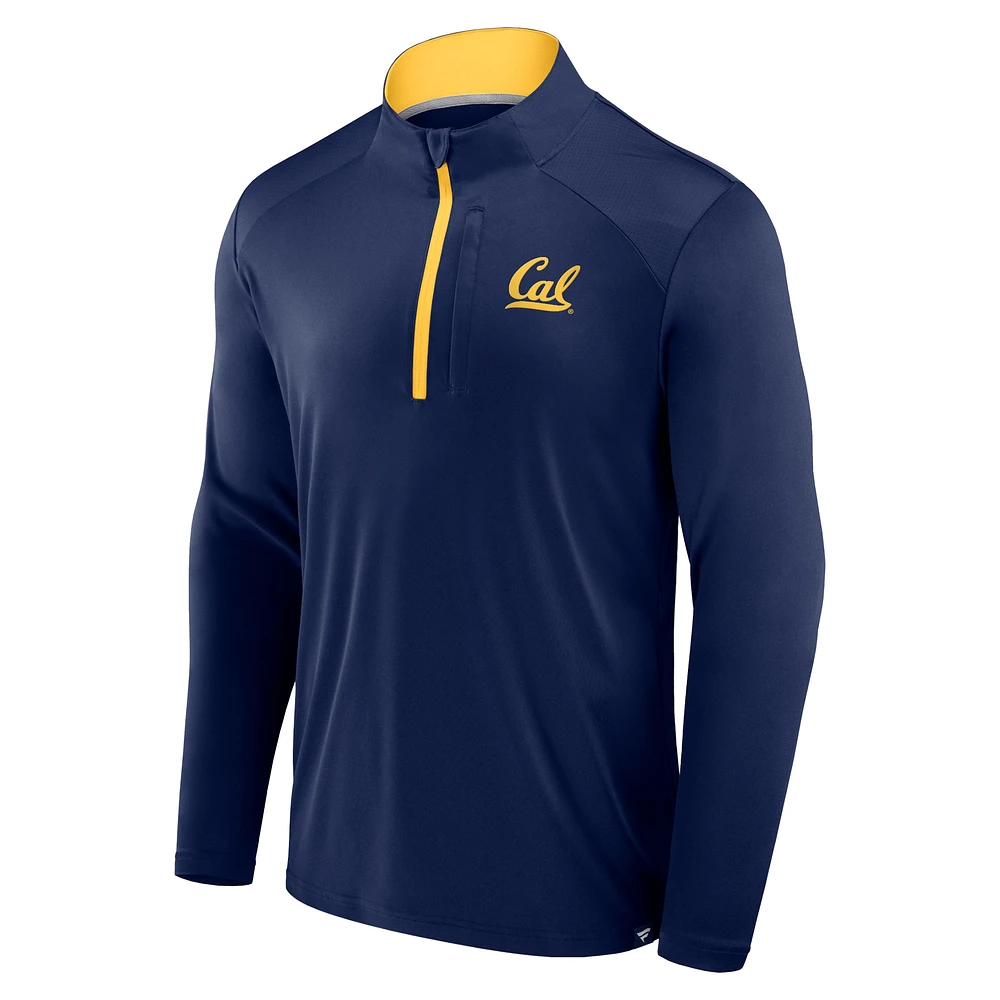 Men's Fanatics Navy Cal Bears Fundamental Defender Quarter-Zip Jacket