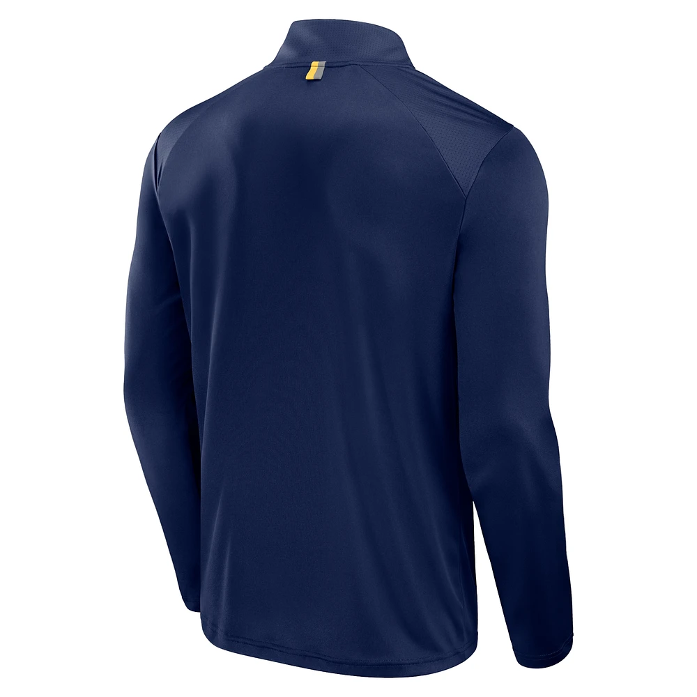 Men's Fanatics Navy Cal Bears Fundamental Defender Quarter-Zip Jacket