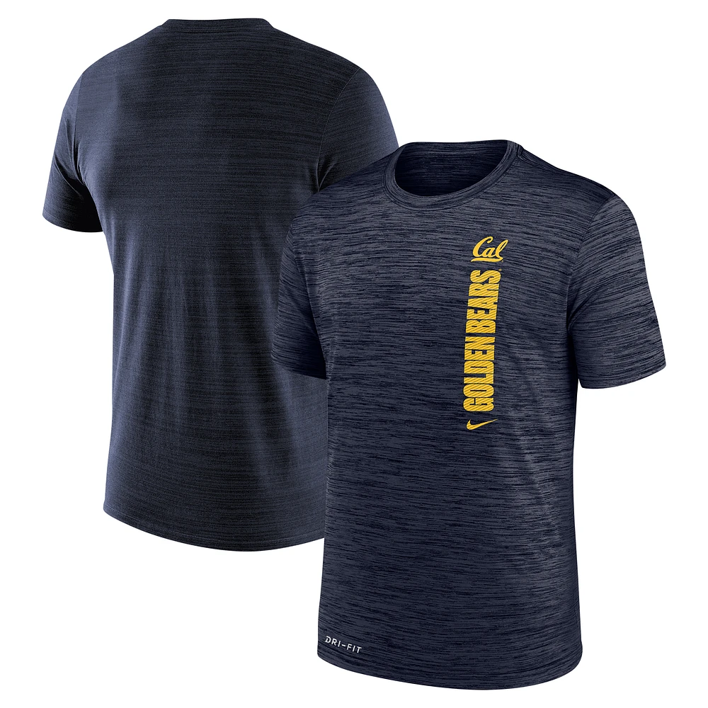 T-shirt Nike bleu marine Cal Bears 2024 Sideline Velocity Legend Performance pour homme