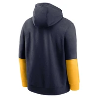 Men's Nike Navy Cal Bears 2024 Sideline Club Fleece Pullover Hoodie