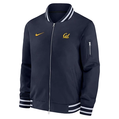 Men's Nike  Navy Cal Bears Full-Zip Bomber Jacket