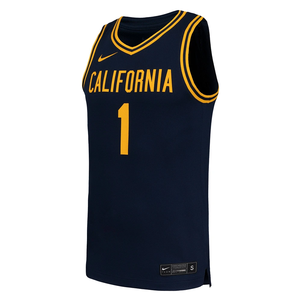 Men's Nike #1 Navy Cal Bears Replica Basketball Jersey