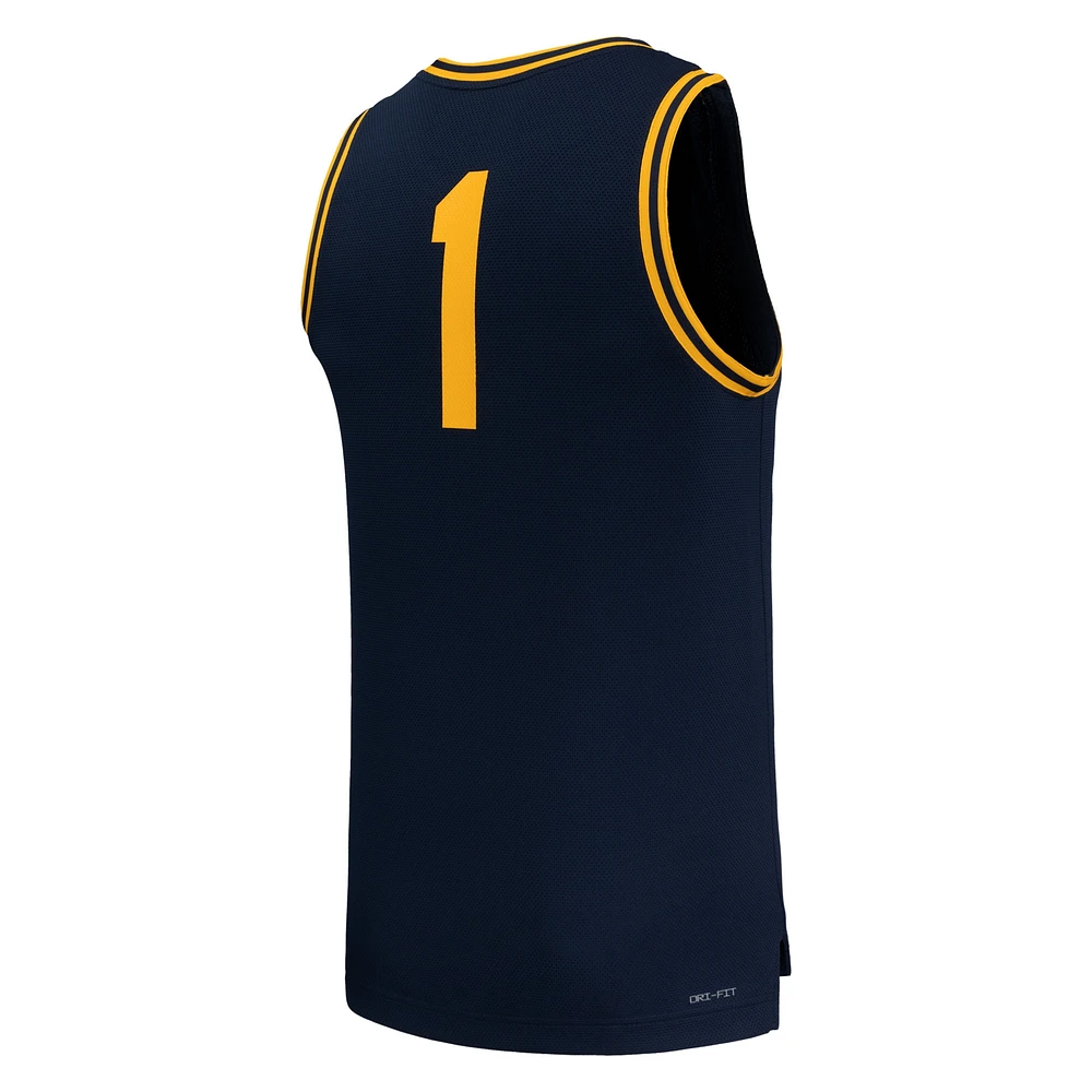 Men's Nike #1 Navy Cal Bears Replica Basketball Jersey