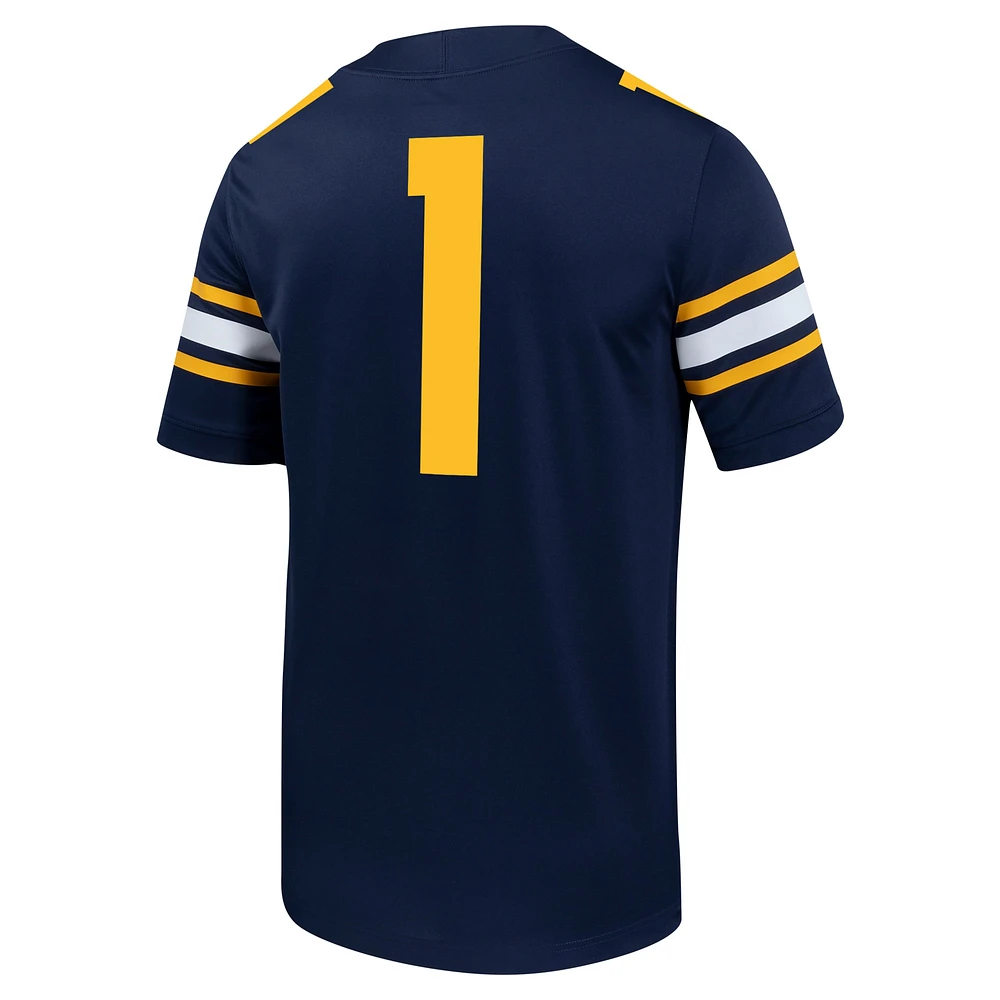 Men's Nike #1 Navy Cal Bears Untouchable Football Jersey