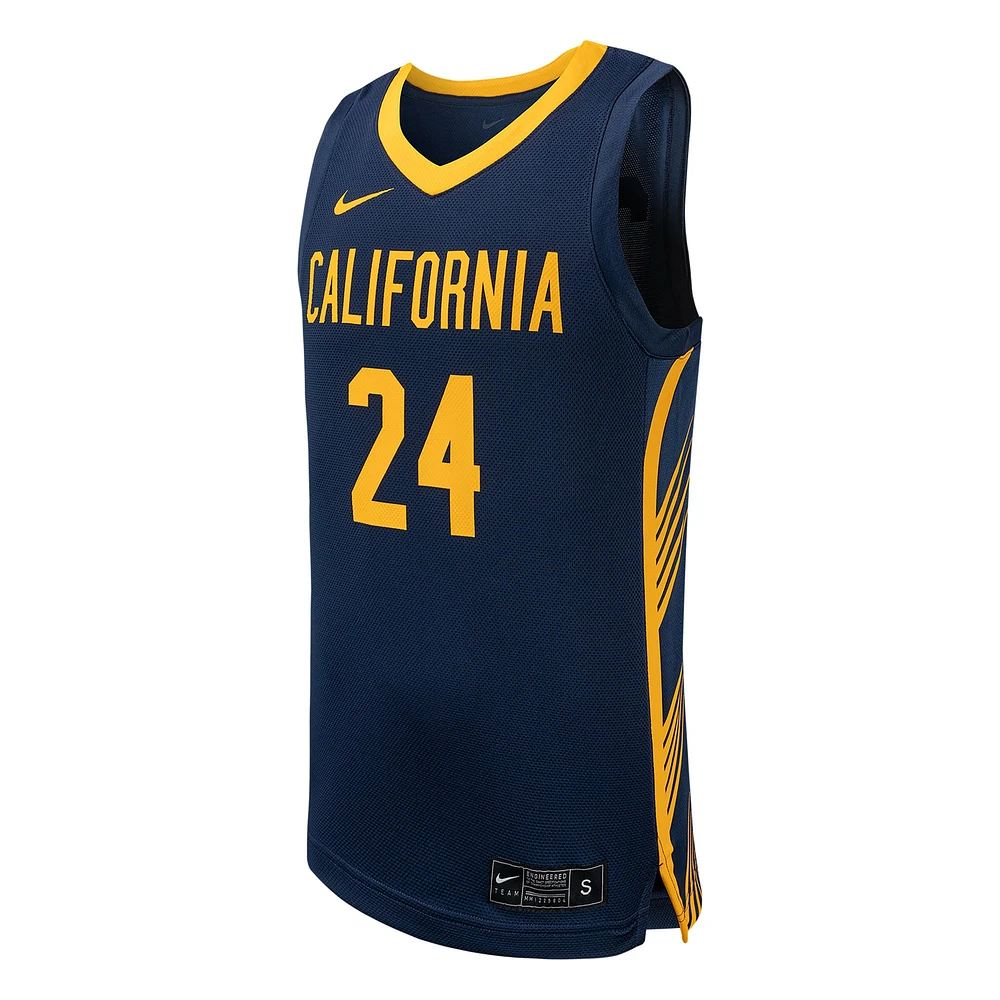 Men's Nike #24 Navy Cal Bears Replica Basketball Jersey