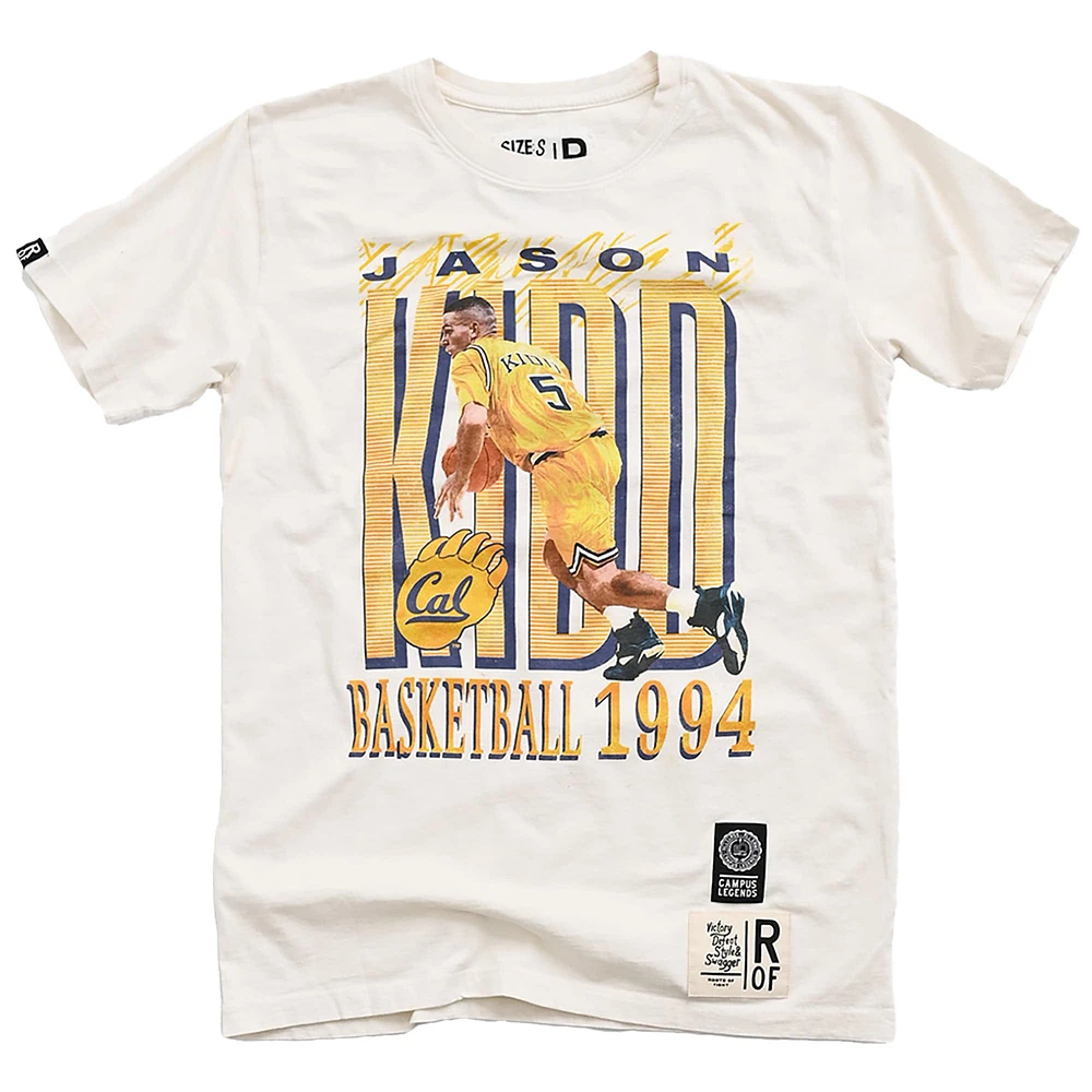 Men's Roots of Fight Jason Kidd White Cal Bears 1994 Graphic T-Shirt
