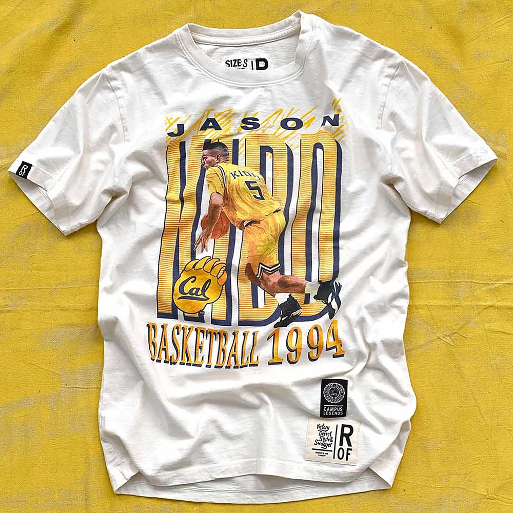 Men's Roots of Fight Jason Kidd White Cal Bears 1994 Graphic T-Shirt