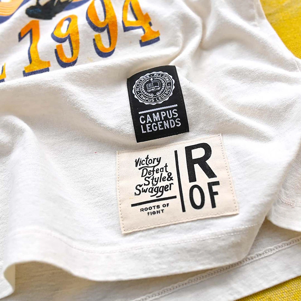 Men's Roots of Fight Jason Kidd White Cal Bears 1994 Graphic T-Shirt