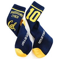 Men's Roots of Fight Marshawn Lynch Navy Cal Bears Name & Number Crew Socks