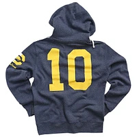 Men's Roots of Fight Marshawn Lynch Navy Cal Bears Name & Number Tri-Blend Pullover Hoodie